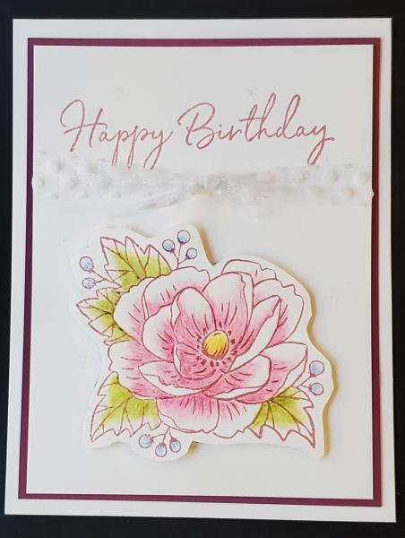 Paper Pumpkin Vertical Watercolor Birthday Card | Tracy Marie Lewis | www.stuffnthingz.com