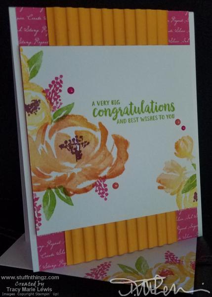 Bright Floral Congrats Card 2 | Tracy Marie Lewis | www.stuffnthingz.com