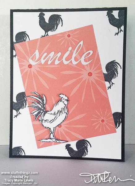 SAB - Smile Rooster Card | Tracy Marie Lewis | www.stuffnthingz.com
