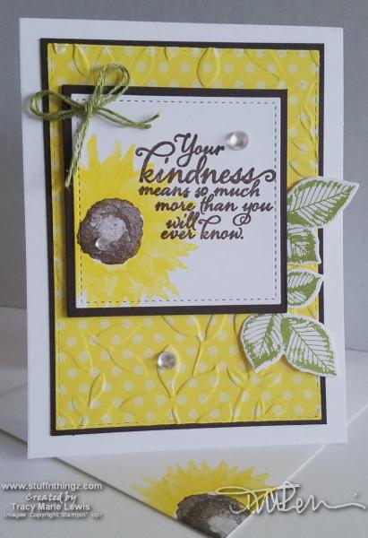 Sunflower Kindness Card | Tracy Marie Lewis | www.stuffnthingz.com