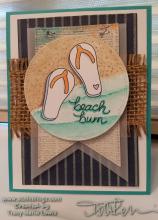 Beach Bum Flip Flops Card | Tracy Marie Lewis | www.stuffnthingz.com
