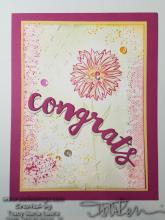 Congrats Floral Mixed Media Card | Tracy Marie Lewis | www.stuffnthingz.com