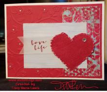 Red Denim Heart Valentine | Tracy Marie Lewis | www.stuffnthingz.com