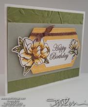Yellow Magnolia Birthday Card | Tracy Marie Lewis | www.stuffnthing.com