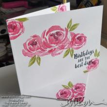 Melon Floral Birthday Card | Tracy Marie Lewis | www.stuffnthingz.com