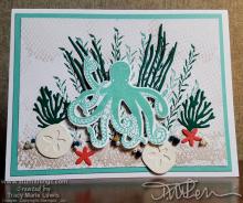 Sea Octopus Scene Card | Tracy Marie Lewis | www.stuffnthingz.com
