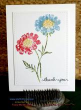 Watercolor Flowers Thank You Card | Tracy Marie Lewis | www.stuffnthingz.com