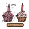 Tim Holtz Sizzix Cupcake Die and Stamp Set | Tracy Marie Lewis | www.stuffnthingz.com