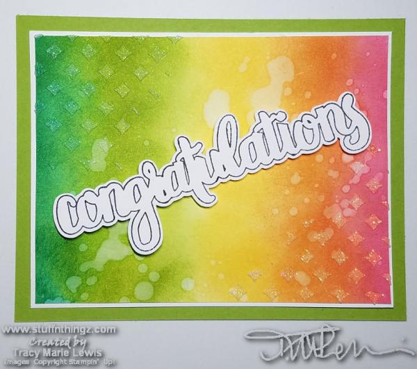 #66 Color Challenge Congratulations Card \ Tracy Marie Lewis | www.stuffnthingz.com