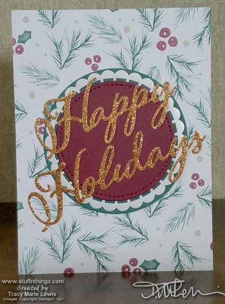 Happy Holidays Card Front | Tracy Marie Lewis | www.stuffnthingz.com