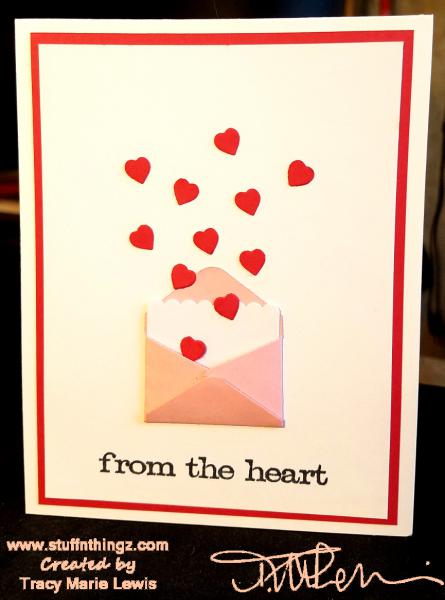 From The Heart in White Card | Tracy Marie Lewis | www.stuffnthingz.com