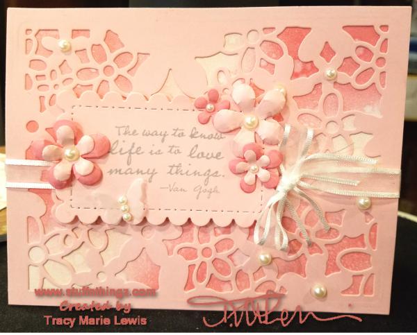 Pink Van Gogh Valentine Card | Tracy marie Lewis | www.stuffnthingz.com