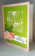 Sparkle Tropical Coral Birthday Card | Tracy Marie Lewis | www.stuffnthingz.com