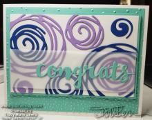Swirly Congrats Card | Tracy Marie Lewis | www.stuffnthingz.com