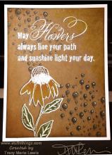 Cone Flower and Sunshine Card | Tracy Marie Lewis | www.stuffnthingz.com