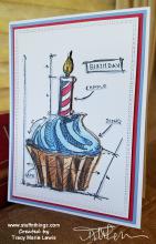 Cupcake Birthday Card For My Hubby | Tracy Marie Lewis | www.stuffnthingz.com