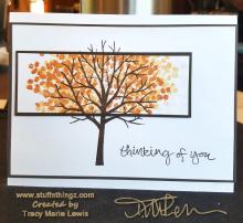 Fall Tree Thinking Of You Card | Tracy Marie Lewis | www.stuffnthingz.com
