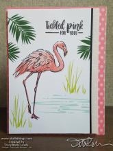 Flamingo Tickled Pink For You Card | Tracy Marie Lewis | www.stuffnthingz.com