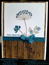 Wood and Flower Great Day Card | Tracy Marie Lewis | www.stuffnthingz.com
