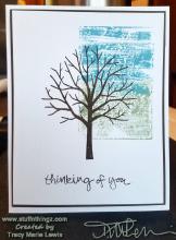 Thinking Of You Tree Watercolor Card | Tracy Marie Lewis an independent Stampin' Up demonstrator